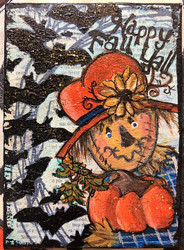 "Happy Fall Y'all" Scarecrow ATC